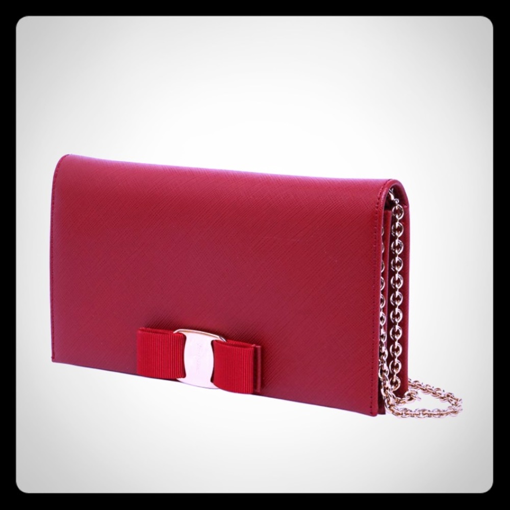 NEW. Salvatore Ferragamo with Gold Chain Strap - Picture 3 of 5